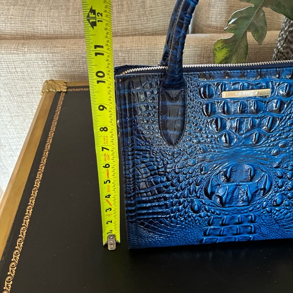 Brahmin Small Caroline NWT in Sapphire Blue Top Handle Satchel Never Carried - Picture 9 of 10